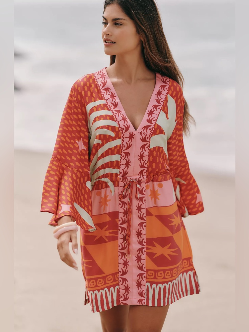 Maaji Funky Palms Enjoyable Kaftan Size M New